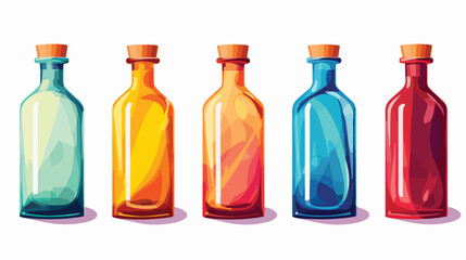 Illustration of a bottle on a white background 2d f