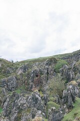Breathtaking view of the rocky mountains in Lagos de Covadonga, Asturias, Spain