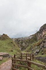 Vertical shot of beautiful mountains in Asturias, Spain