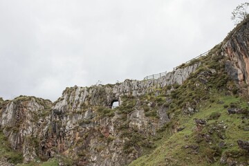 Aerial view of beautiful mountains in Asturias, Spain