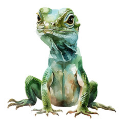 cute lizard vector illustration in watercolour style