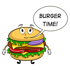 Burger cartoon pop art PNG illustration