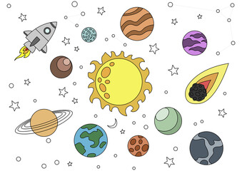 Cartoon children coloring PNG illustration