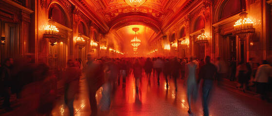 Regal Theater Foyer Filling Before a Premier Business Event