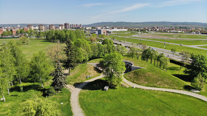 View of a Slobodiste park, Krusevac - Serbia