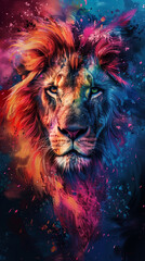 portrait of a lion, ai