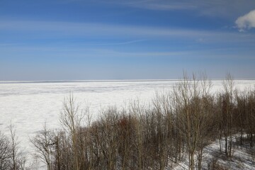 Winter ice over the Great Lakes 