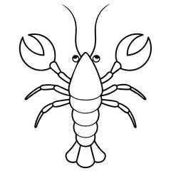 Lobster Line Art Vector Illustration