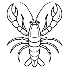 Lobster Line Art Vector Illustration