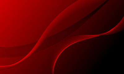 red lines wave curves on smooth gradient abstract background