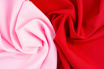 Pink and red textile, Abstract background.