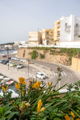 Sea bay in a small city on Costa Dorada coast, Tarragona region, Spring 2024