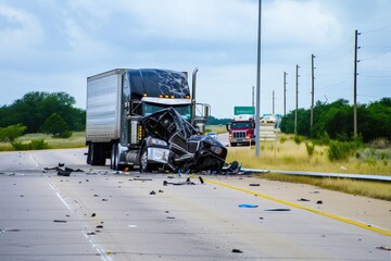 Daylight Drama: Texas Highway Truck Collision