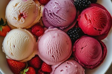 Taste the Rainbow: Colorful Icelandic Ice Cream Selection - obrazy, fototapety, plakaty