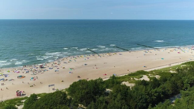 Beach Baltic Sea Rowy Plaza Morze Baltyckie Aerial View Poland