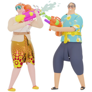 Songkran illustration