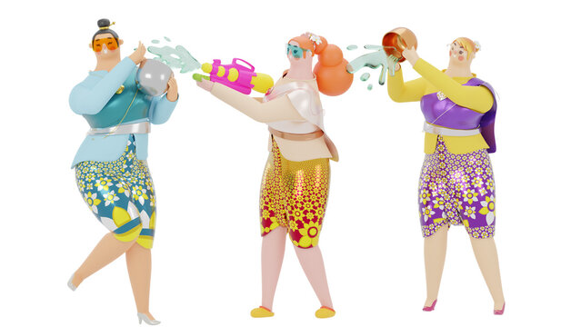 Songkran illustration
