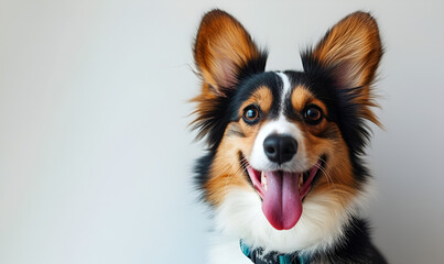 Fototapeta premium Happy Papillon with Tongue Out