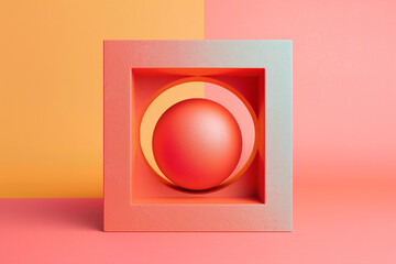 Creative insane 3d illustration isolated minimalistic