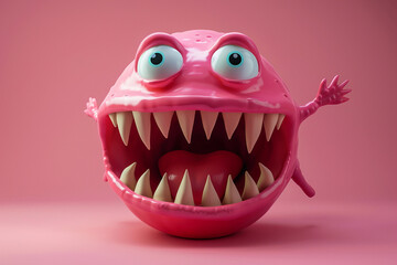 Naklejka premium Creative insane 3d illustration isolated minimalistic