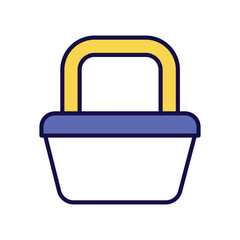 lunch box icon with white background vector stock illustration