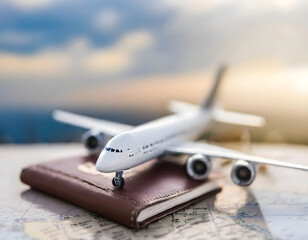 Airline tickets and documents. Air ticket for making advertising media about tourism. Travel transport concept.