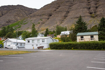Village of Bildudalur in the westfjords of Iceland