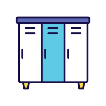 locker icon with white background vector stock illustration