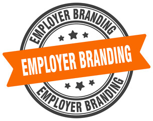 Fototapeta premium employer branding stamp. employer branding label on transparent background. round sign