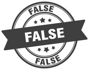 false stamp. false label on transparent background. round sign