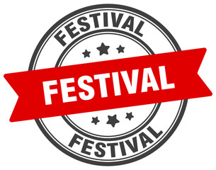 festival stamp. festival label on transparent background. round sign