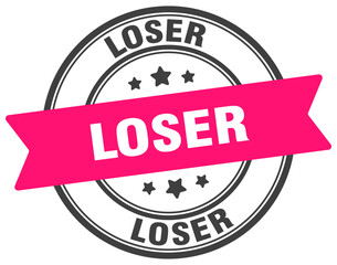 loser stamp. loser label on transparent background. round sign