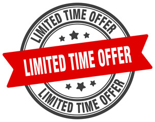 limited time offer stamp. limited time offer label on transparent background. round sign