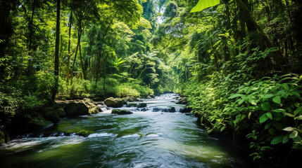 Obraz premium stream in the forest.