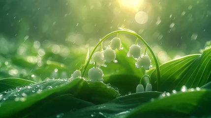 Rucksack Lily of the valley in the rain. © Janis Smits