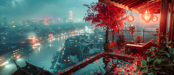 Night View of Chengdus Anshun Bridge, Reflective Waters Under the Illuminated Cityscape, Urban Beauty in Sichuan - obrazy, fototapety, plakaty