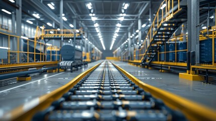 Obraz premium A pneumatic tube system speeding up the delivery process in a large building