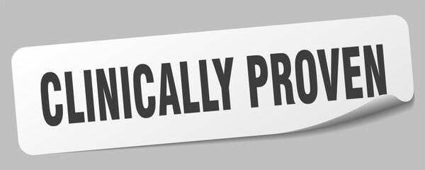 clinically proven sticker. clinically proven label