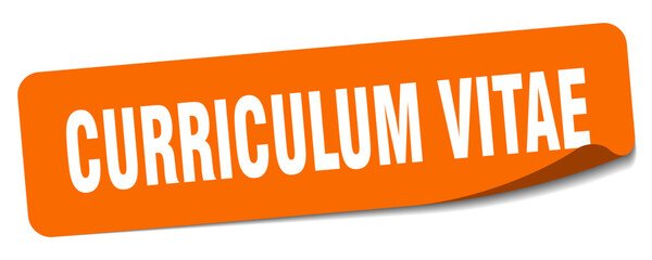 curriculum vitae sticker. curriculum vitae label - obrazy, fototapety, plakaty