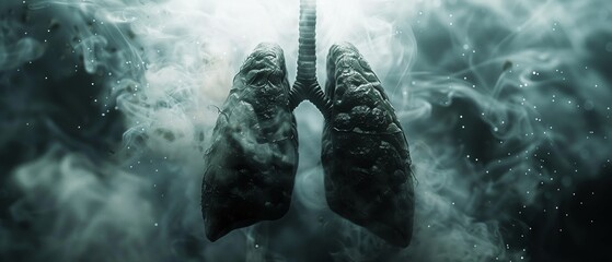 The devastating effects of lung cancer - obrazy, fototapety, plakaty