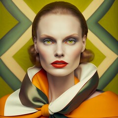 Vintage elegance in modern portrait