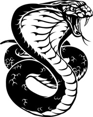 A cobra snake animal sport team cartoon mascot