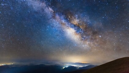 Fototapeta na wymiar Ethereal Cosmos: Close-Up View of Milky Way's Celestial Ballet