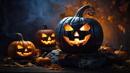halloween pumpkin on the background