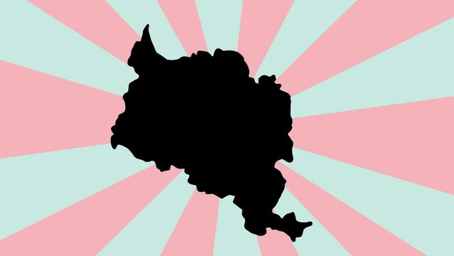 map of Chungju in south korea with rotating background