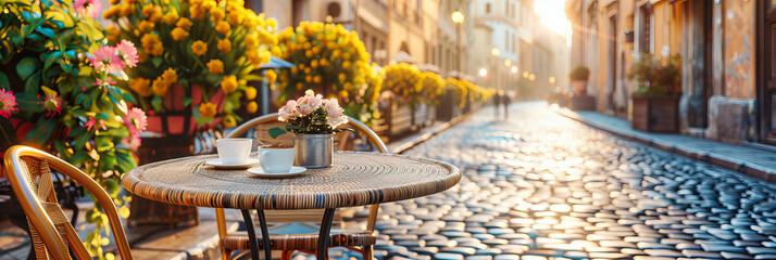 Picturesque Mediterranean Alley, Charming Outdoor Dining, Historical Town Scene, Vibrant Summer Travel Destination