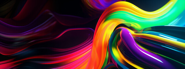 Abstract futuristic rainbow glowing background