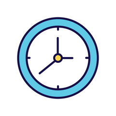 clock icon with white background vector stock illustration