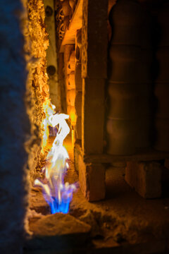 Traditional Indo Moroccan pottery firing process