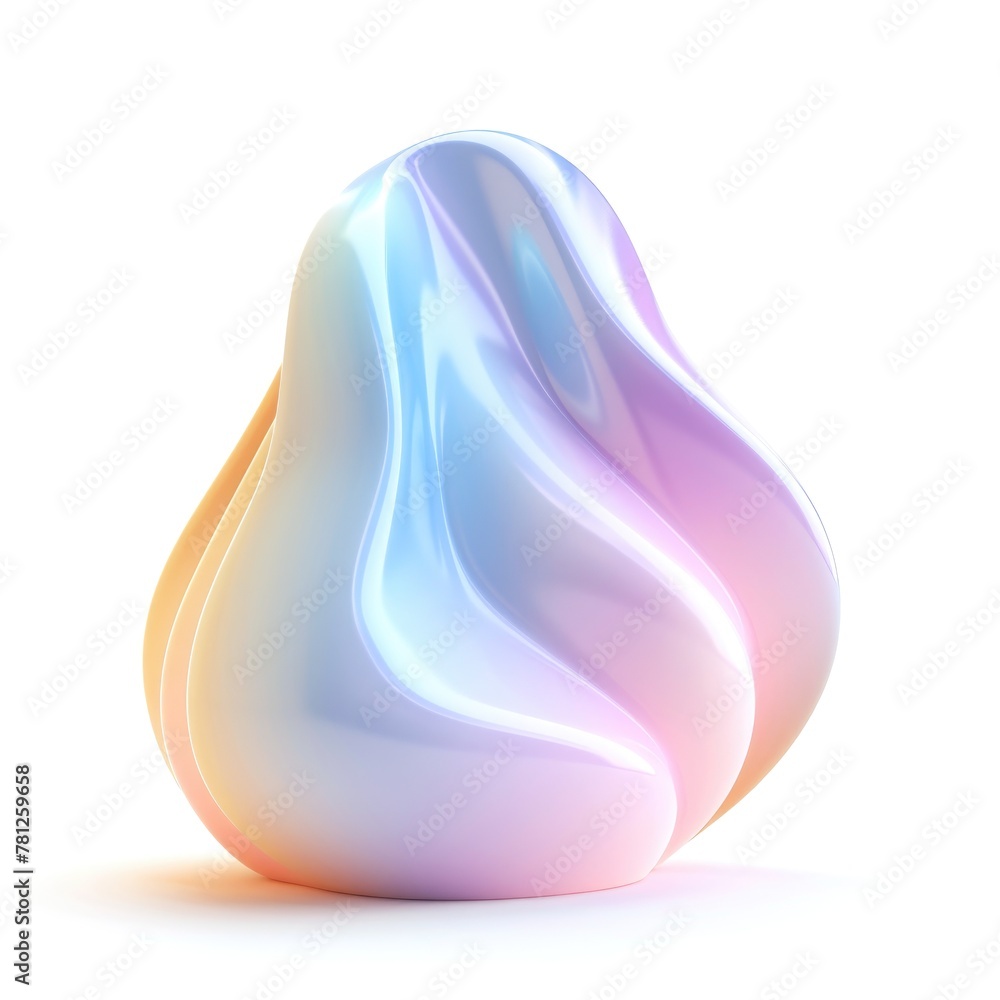 Poster an abstract structure with flowing pastel gradients